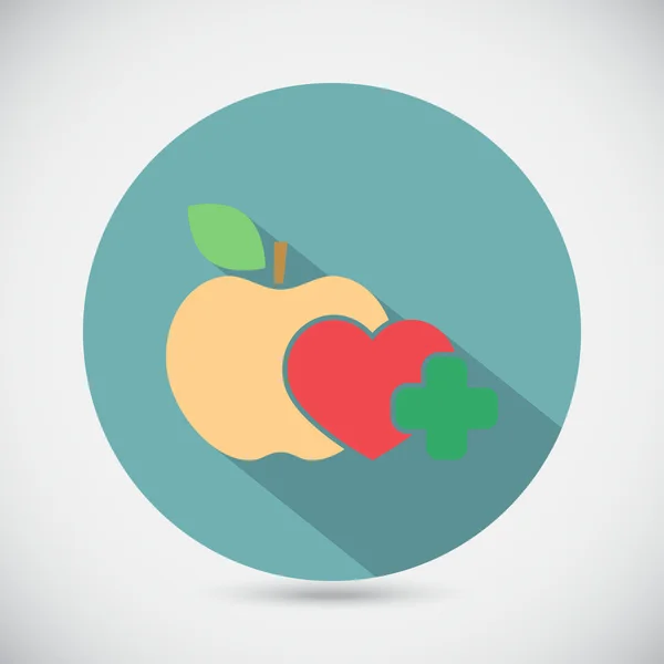 Saine alimentation, icône de l'alimentation — Image vectorielle