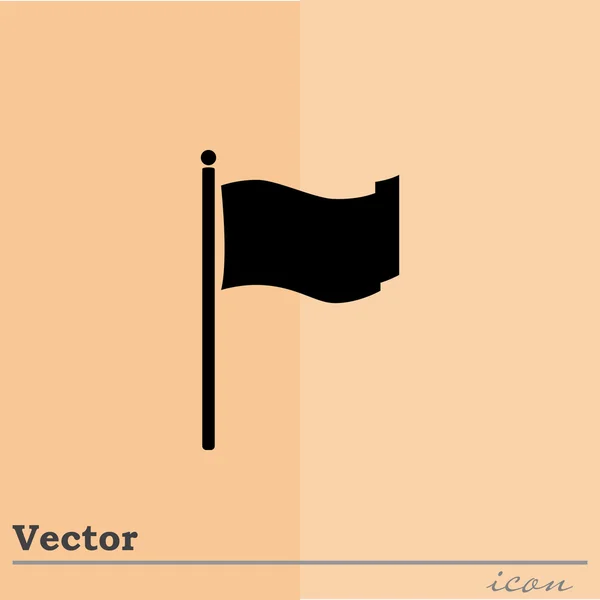 Bandera en el icono de polo — Vector de stock