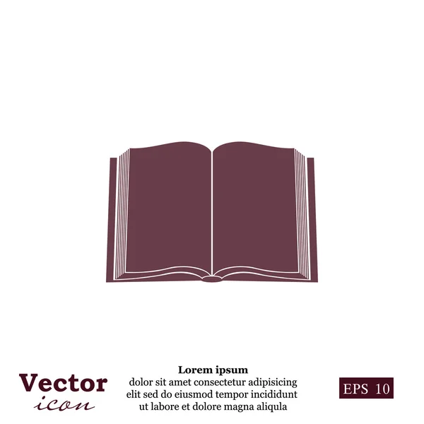 Ícone de livro aberto — Vetor de Stock