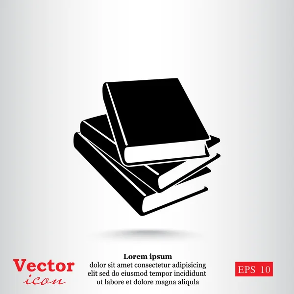 Pilha de ícones de livros — Vetor de Stock