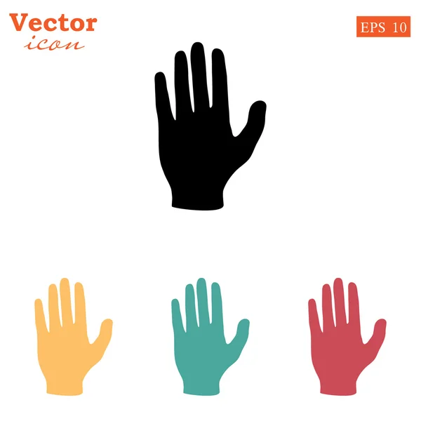 Ikona podepsat otevřené dlaně — Stockový vektor
