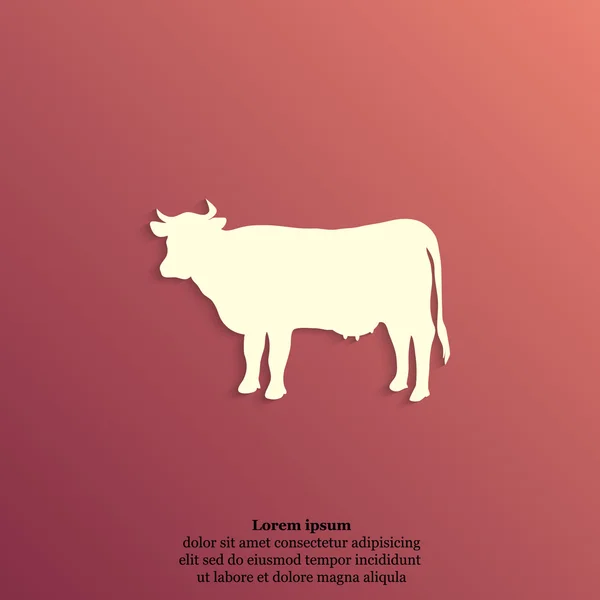 Vaca lechera icono — Archivo Imágenes Vectoriales