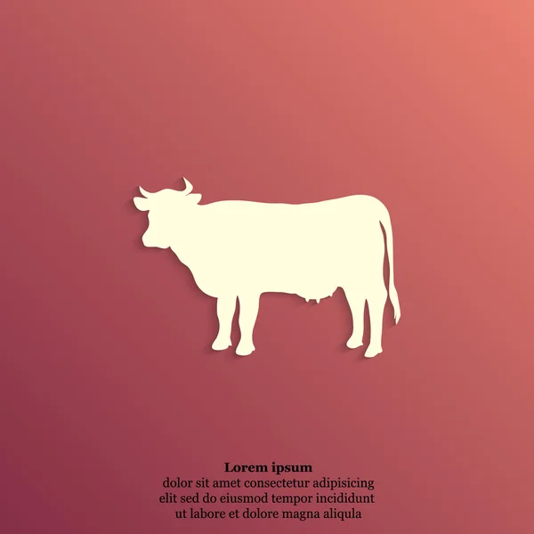 Icône vache lait — Image vectorielle