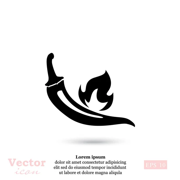 Icono de chile — Vector de stock