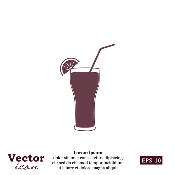 Ícone de bebida de cocktail — Vetor de Stock