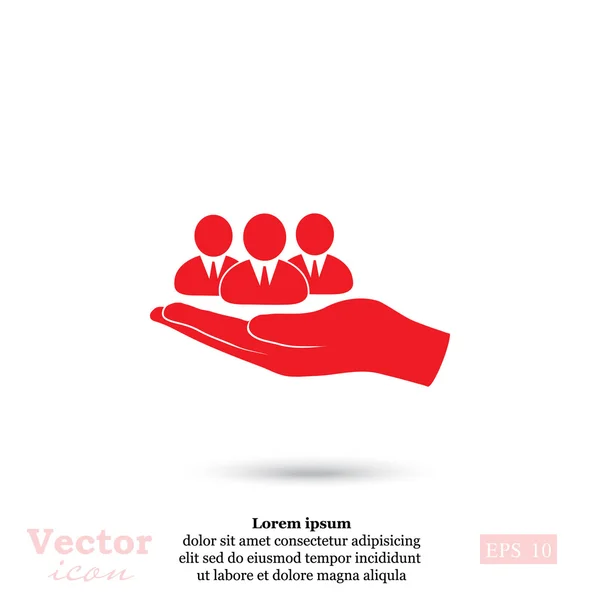 Business Teamwork Sicherheitssymbol — Stockvektor