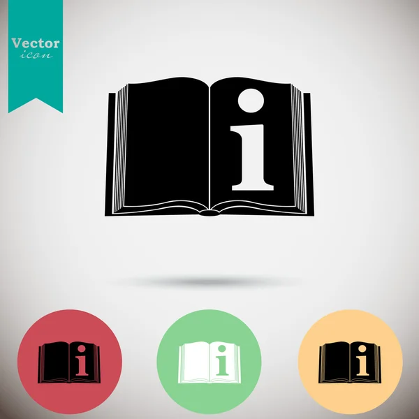 Catálogo, conjunto de iconos del libro de información — Vector de stock