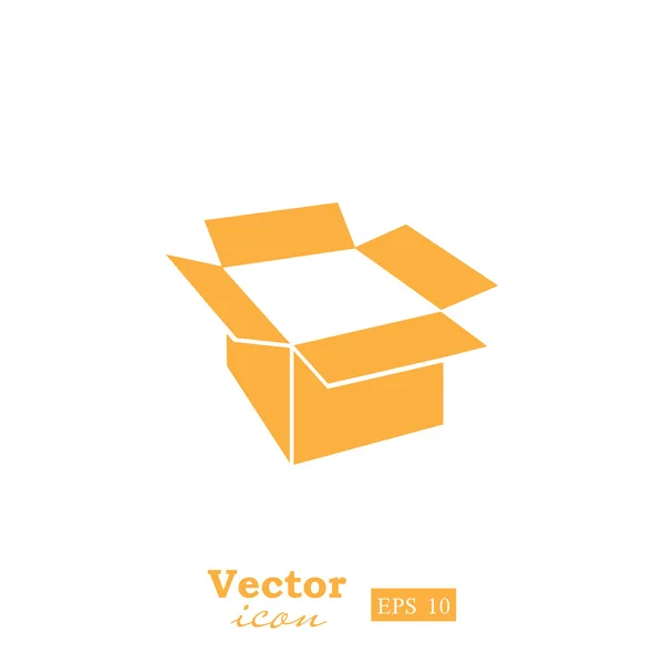 Ikona kartónové krabice — Stockový vektor