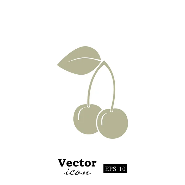 Икона вишневых фруктов — стоковый вектор