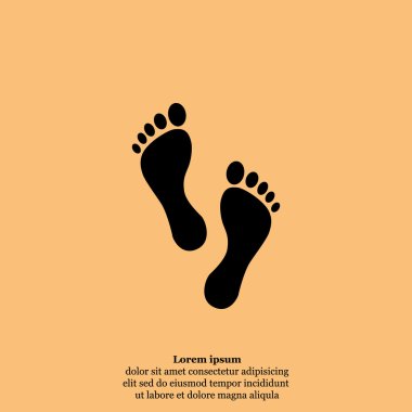 insan fooprints simgesi