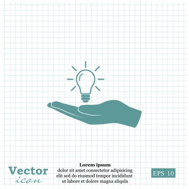 El ele tutuşan ampul simgesi