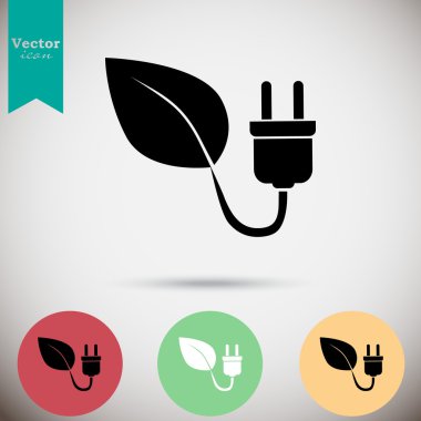 yeşil enerji simgeleri ayarlandı