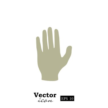 Açık el işareti simgesi