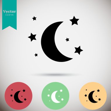 ay ve yıldız Icons set