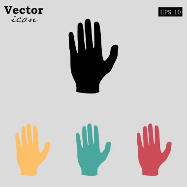 Açık el işareti simgesi