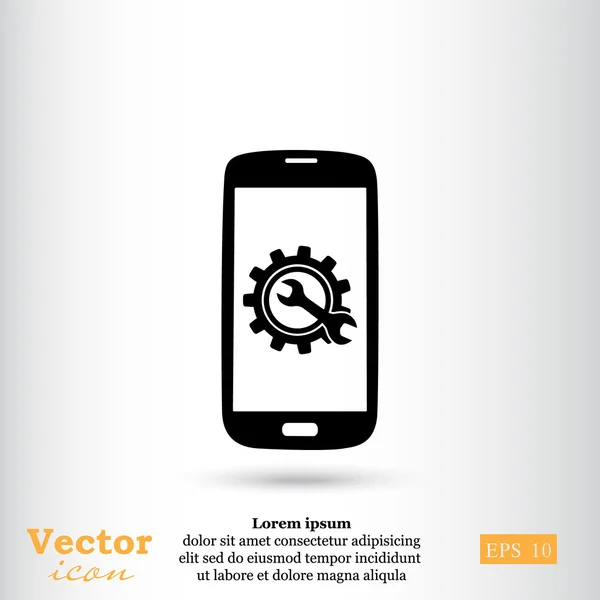 Icono de servicio Smartphone — Vector de stock