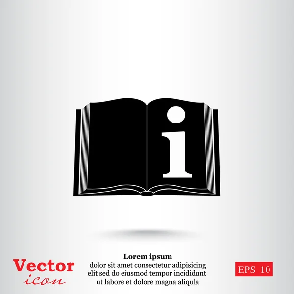 Catalogue, icône de livre d'information — Image vectorielle