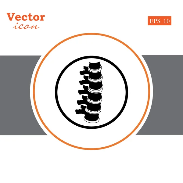 Mänskliga ryggrad ikonen — Stock vektor