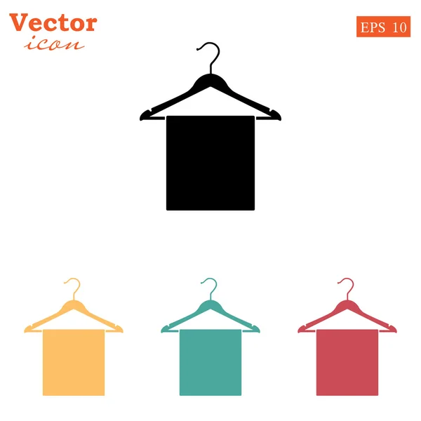 Percha con iconos de toalla — Vector de stock