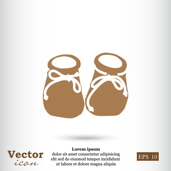 Bebé botines icono — Archivo Imágenes Vectoriales
