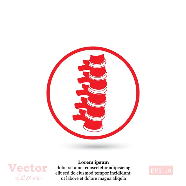 Icona della colonna vertebrale umana — Vettoriale Stock