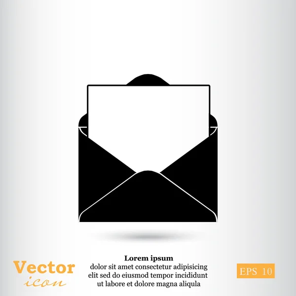 Письмо, почта, икона конверта — стоковый вектор