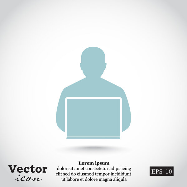 человек, работающий над компьютерной иконой
