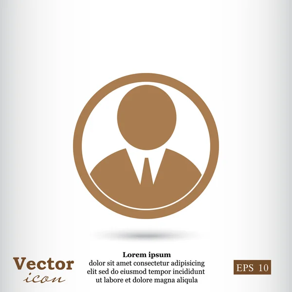 Empresário avatar ícone — Vetor de Stock