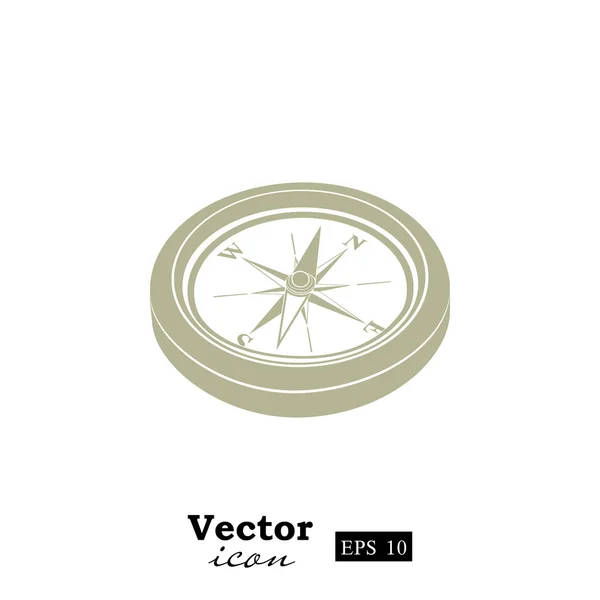 Navigační kompas ikona — Stockový vektor