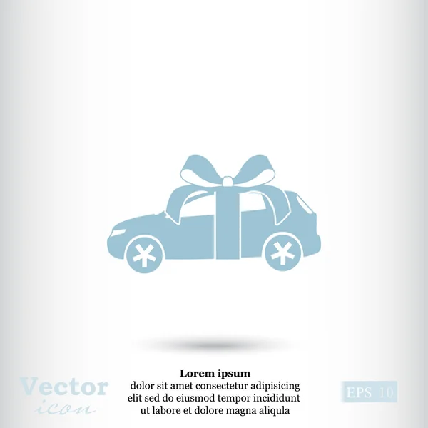Auto-Geschenk-Ikone — Stockvektor