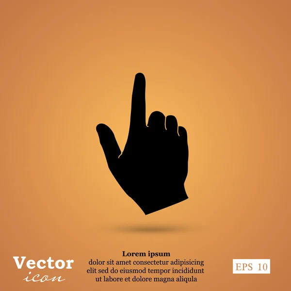 Ikona kurzoru ruka ukazatel — Stockový vektor