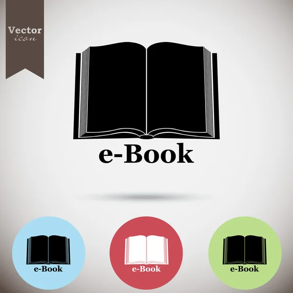 Electronic book icons set — Stock Vector