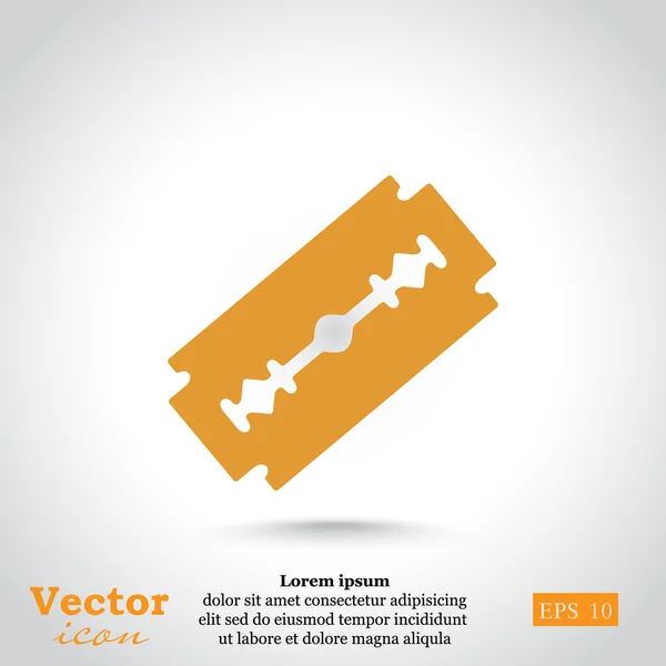 Metal razor blade icon — Stock Vector