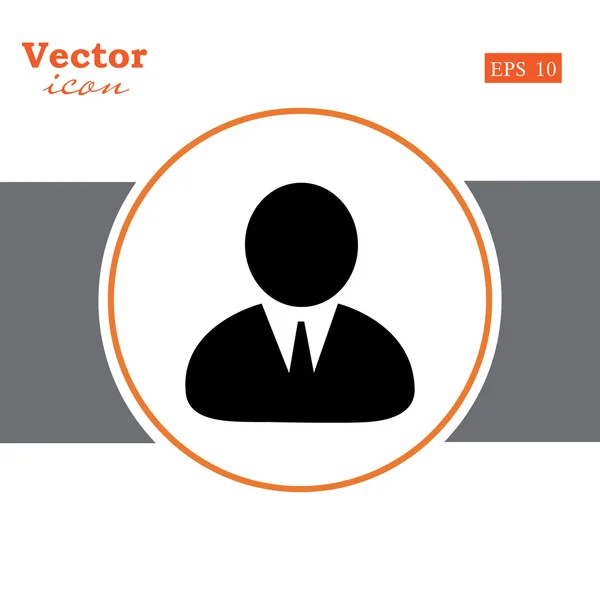 Hombre de negocios usuario avatar icono — Vector de stock