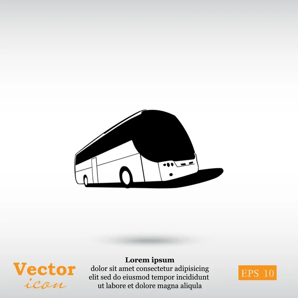 Coche icono de autobús — Vector de stock