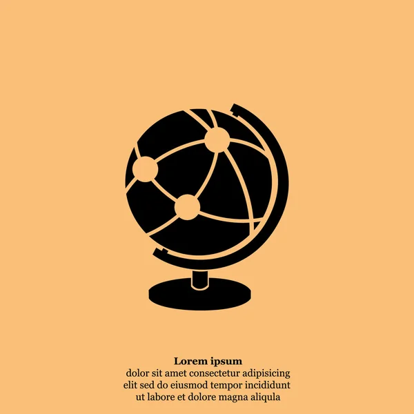 Geograficzny glob ikona — Wektor stockowy
