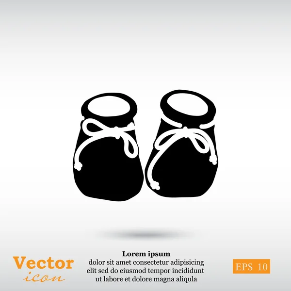 Bébé chaussons icône — Image vectorielle