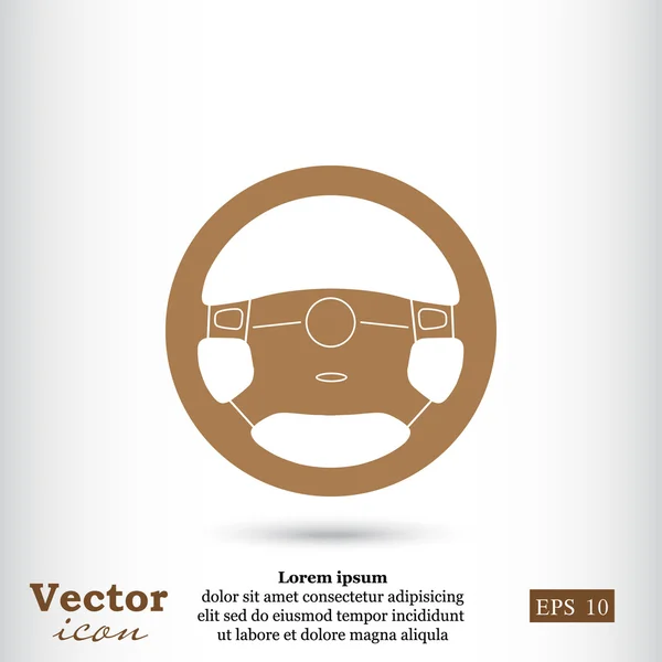 Steering wheel icon — Stock Vector