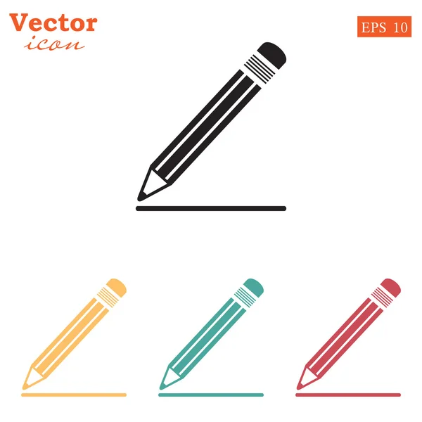 Lápiz, dibujo, icono de edición — Vector de stock
