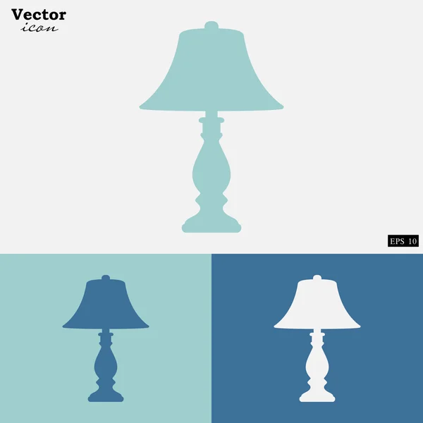 Vintage desk lamp icons set — Stock Vector