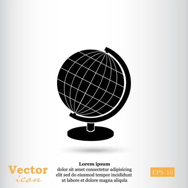 Globo geográfico Icono — Vector de stock