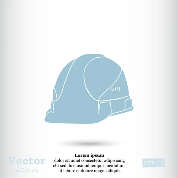Construction hardhat icône — Image vectorielle