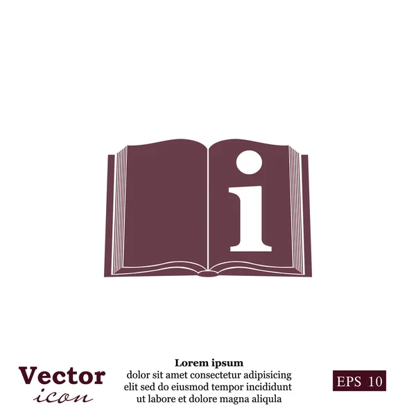 Catalogue, icône de livre d'information — Image vectorielle