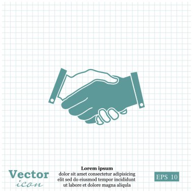 iş el sıkışma simgesi