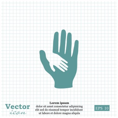 alt ve üst el simgesi