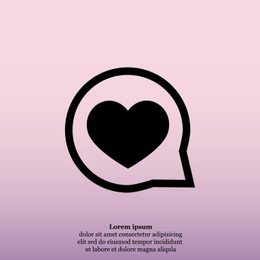Konuşma balonu simgesinin kalbinde
