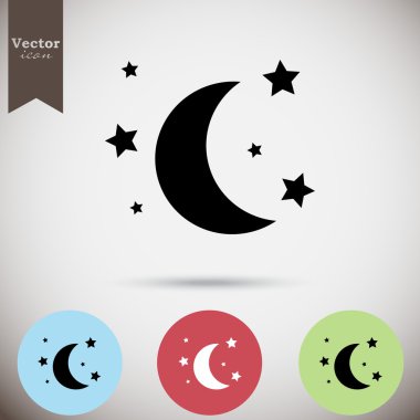 ay ve yıldız Icons set