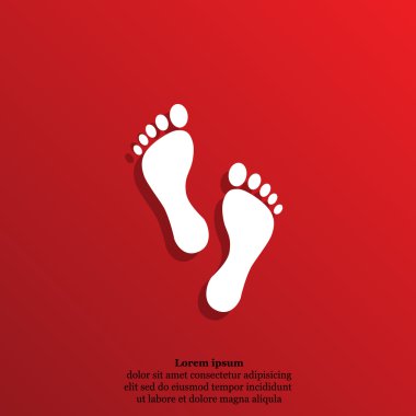 insan fooprints simgesi