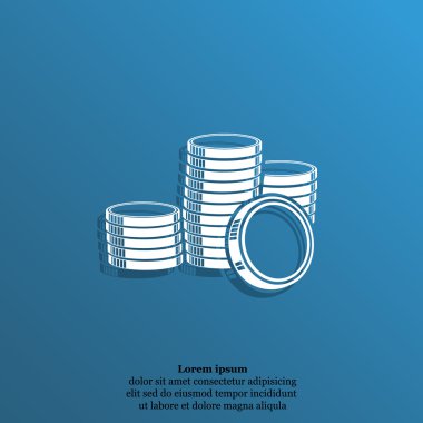 madeni para yığınları simgesi