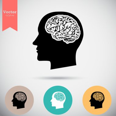 Beyin simgesiyle baş
